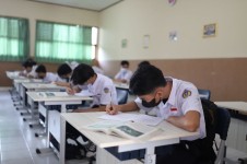 Sekolah di Kota Bandung Mulai Jalankan PTM,SMP Negeri 43 Bandung.