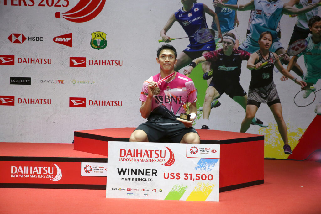 Jonathan Christie Berhasil Raih Juara Daihatsu Indonesia Masters 2023