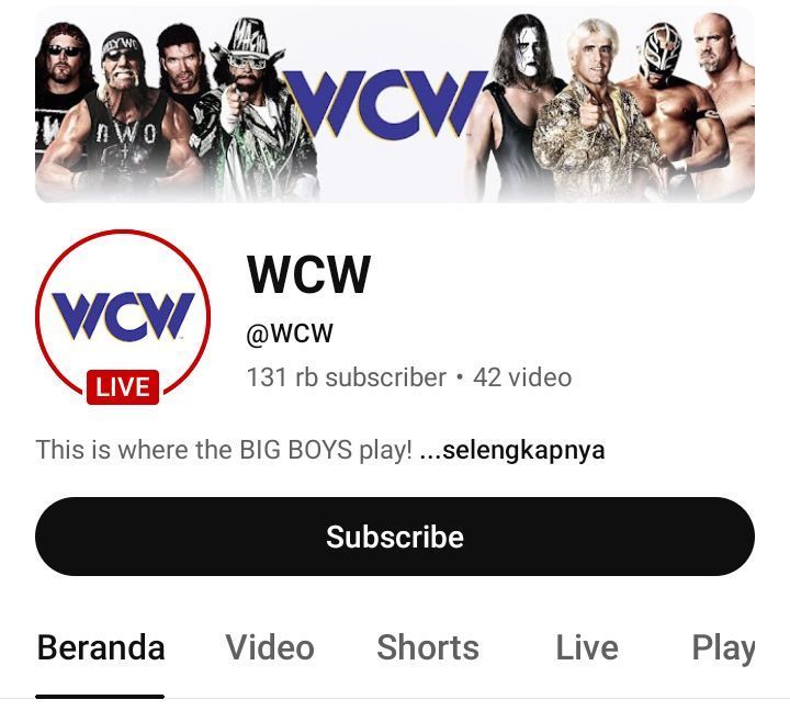 Nostalgia! Kini WCW Memiliki Akun YouTube Official Resmi